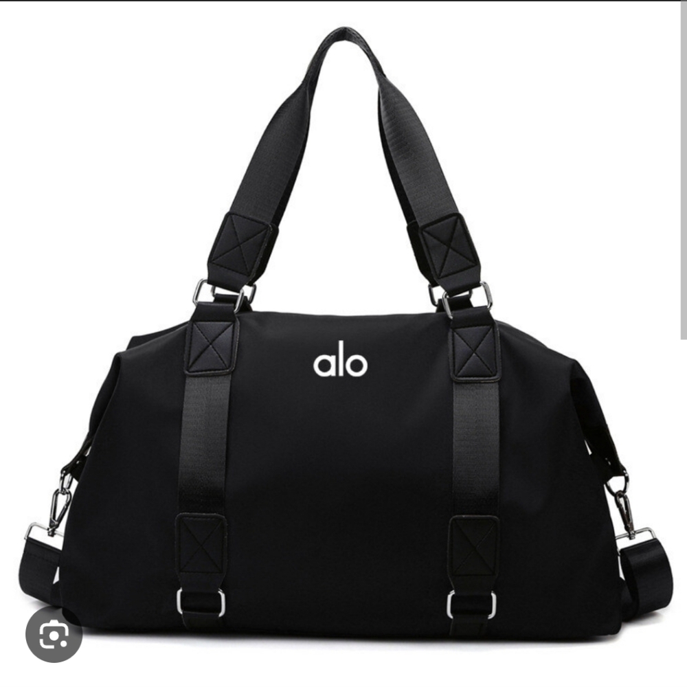Few Left! Alo Yoga Gym Travel Duffle Tote Bag Black